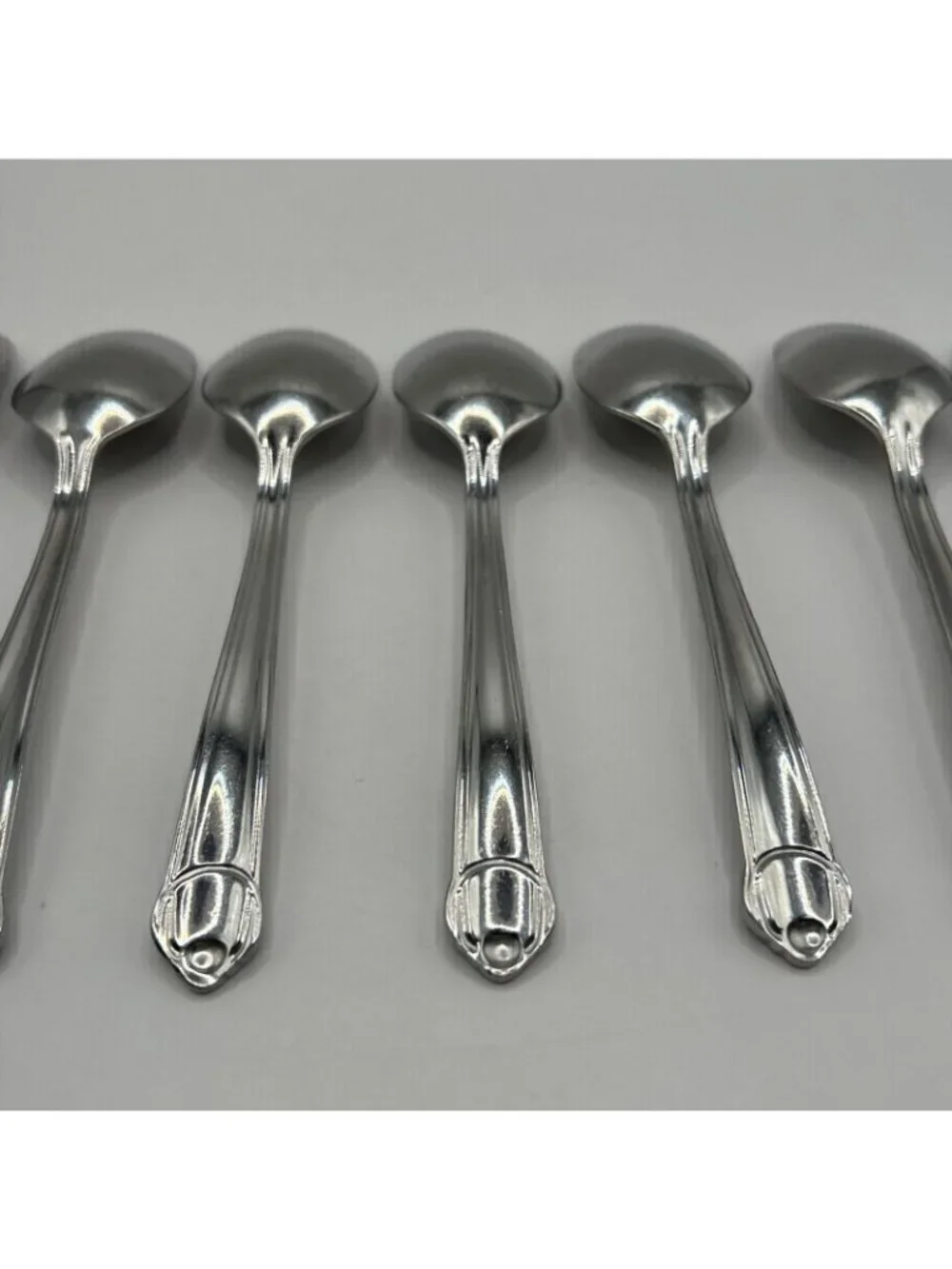 7 Mikasa Classico Satin Teaspoons 18/8 Stainless Gerald Patrick 6.25